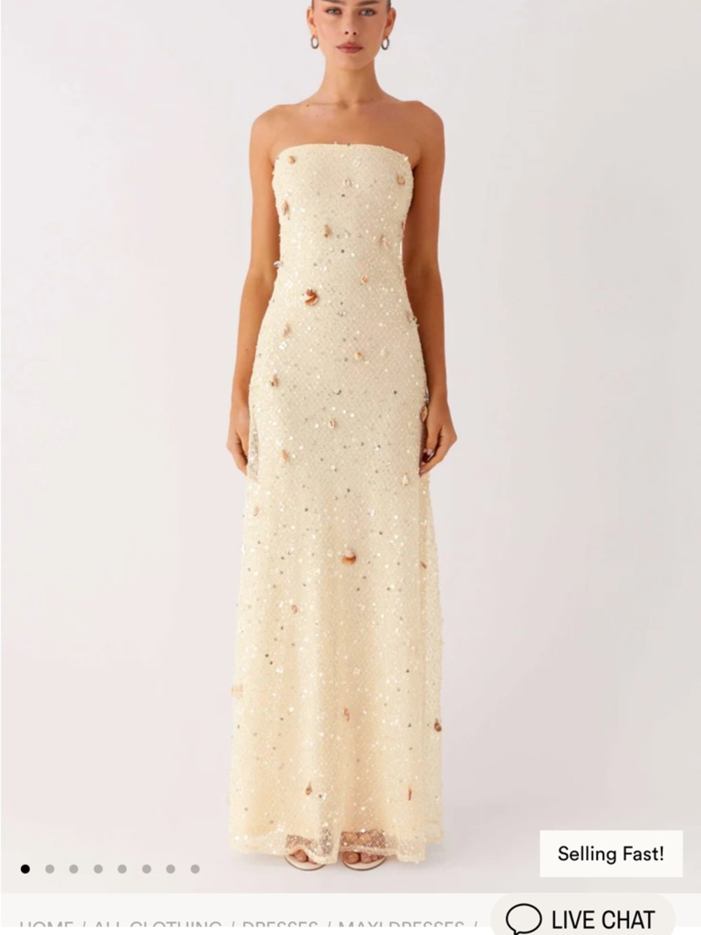 Peppermayo Orelli Shell Sequin Maxi Dress